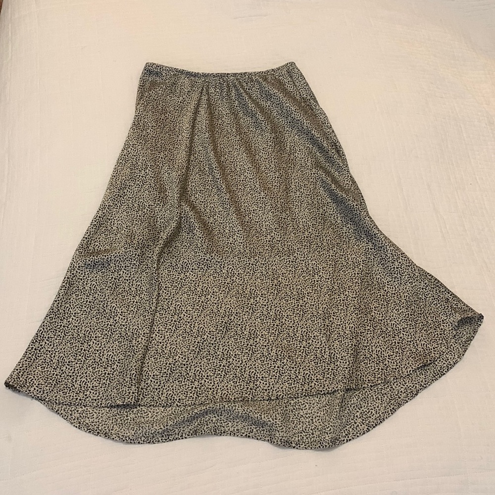 Silk midi skirt
